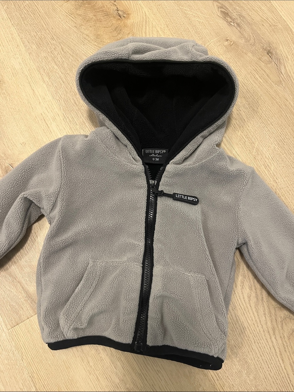 Little Bipsy double layer fleece zip up hoodie